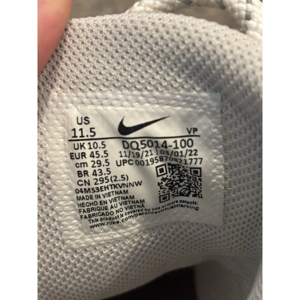 Nike Air DQ5014-100 More Uptempo 96  White Mesh Leather Sneakers Men's 11.5M